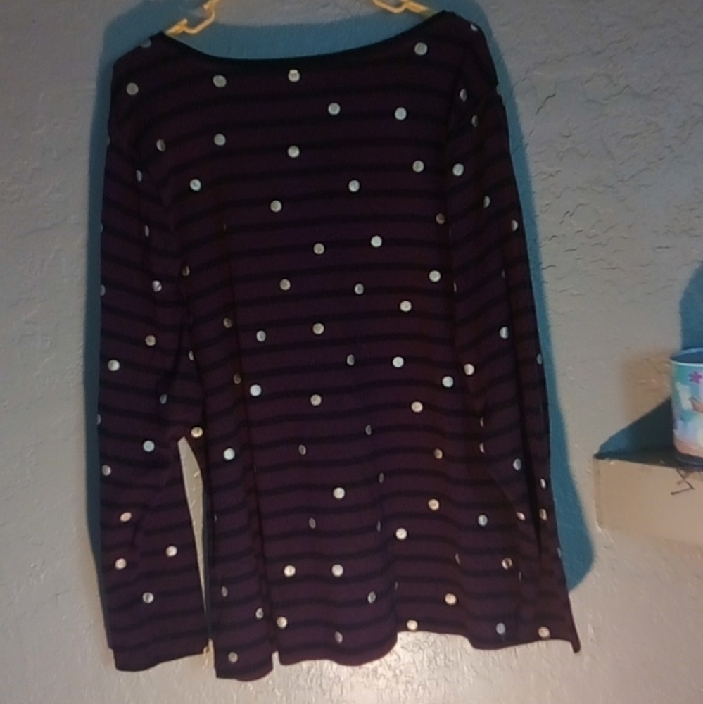 Lane Bryant burgundy and black top